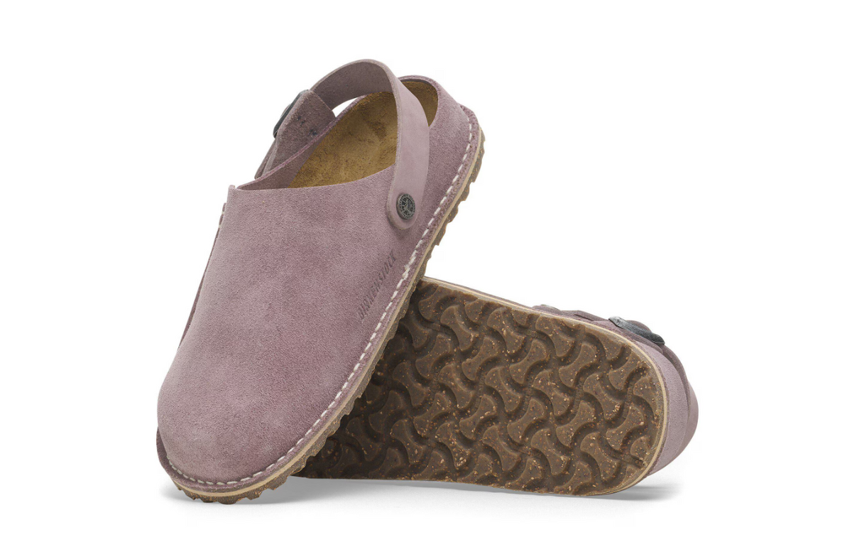 Birkenstock Lutry Premium Suede Leather - Faded Purple, Narrow
