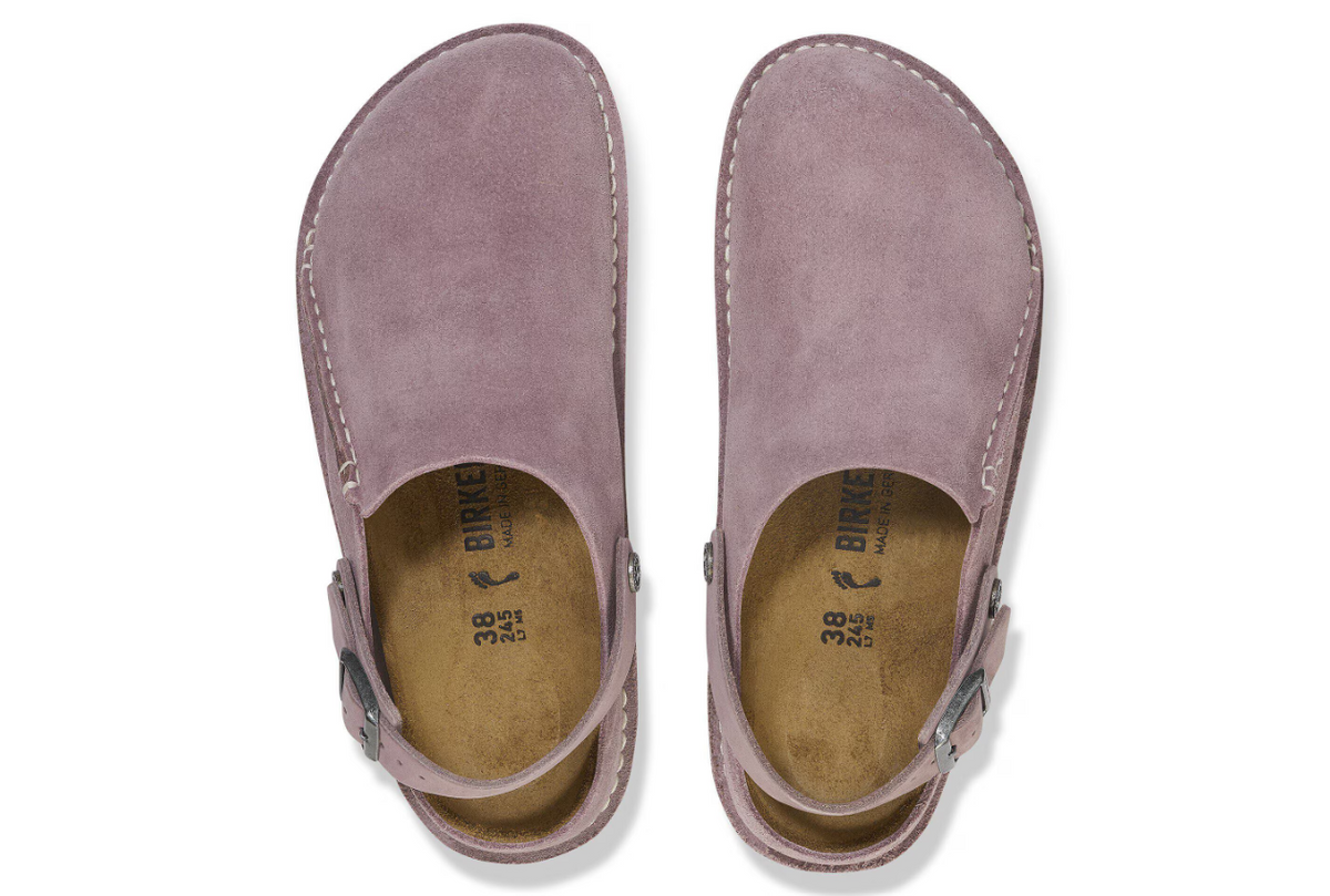 Birkenstock Lutry Premium Suede Leather - Faded Purple, Narrow
