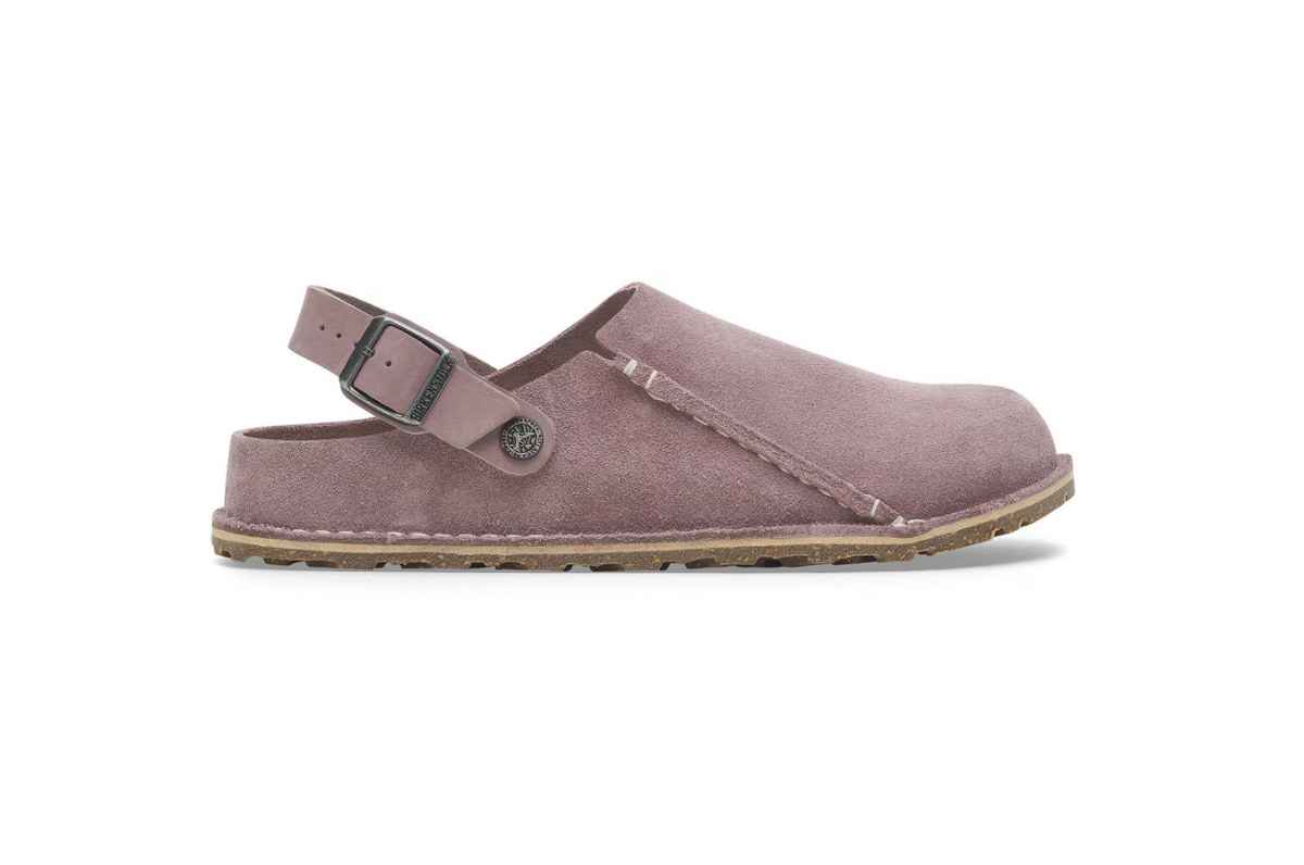 Birkenstock Lutry Premium Suede Leather - Faded Purple, Narrow
