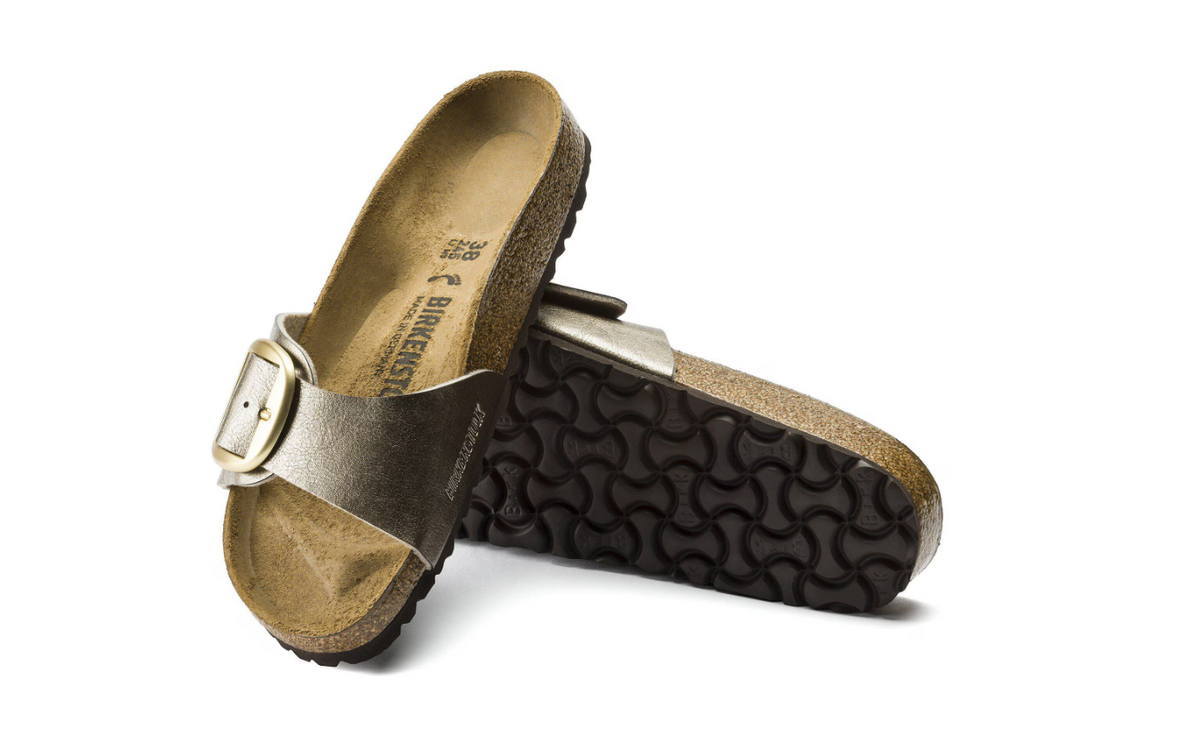 Birkenstock Madrid Big Buckle Birko-Flor Graceful - Taupe, Narrow