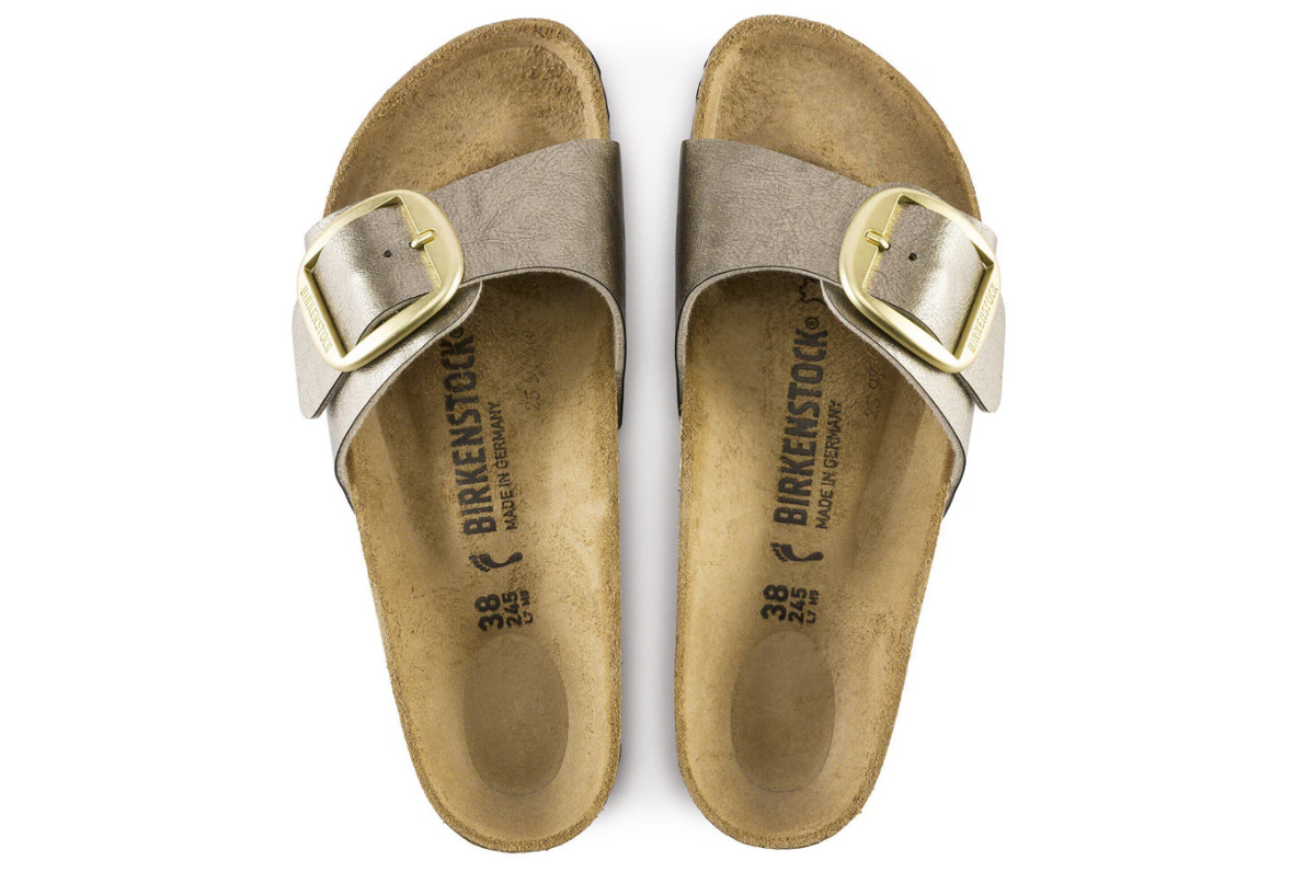 Birkenstock Madrid Big Buckle Birko-Flor Graceful - Taupe, Narrow