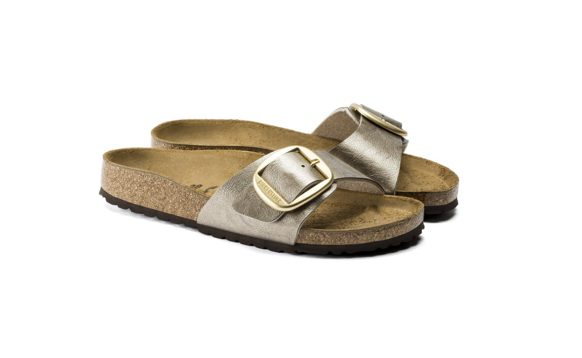 Birkenstock Madrid Big Buckle Birko-Flor Graceful - Taupe, Narrow