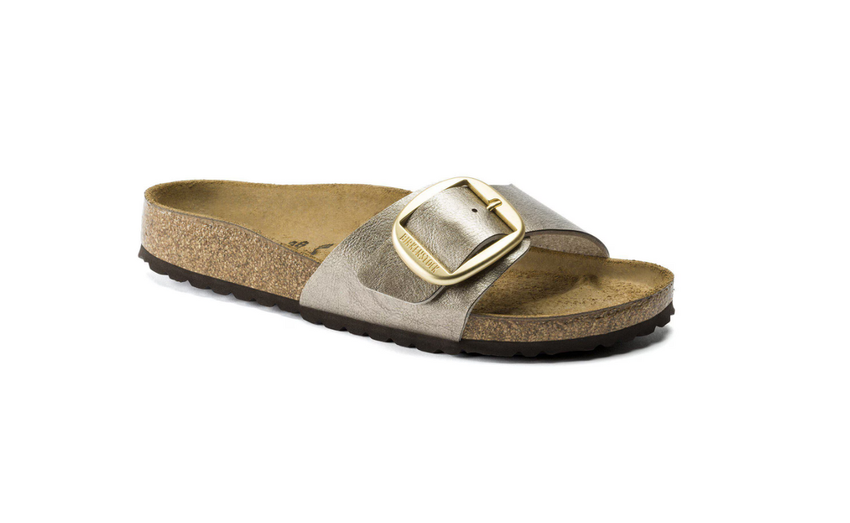 Birkenstock Madrid Big Buckle Birko-Flor Graceful - Taupe, Narrow