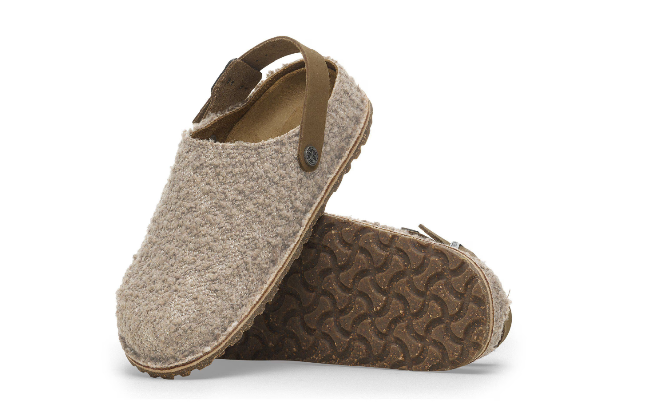 Birkenstock Lutry Premium Textile Gray Taupe Narrow
