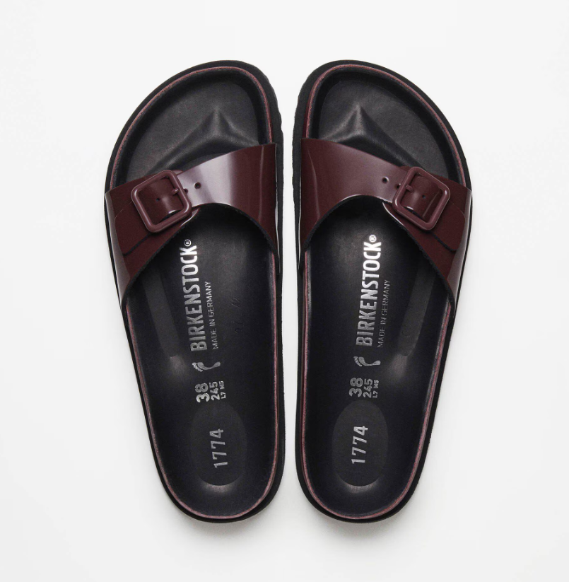 Birkenstock 1774 Madrid Leather Patent Leather Port Narrow
