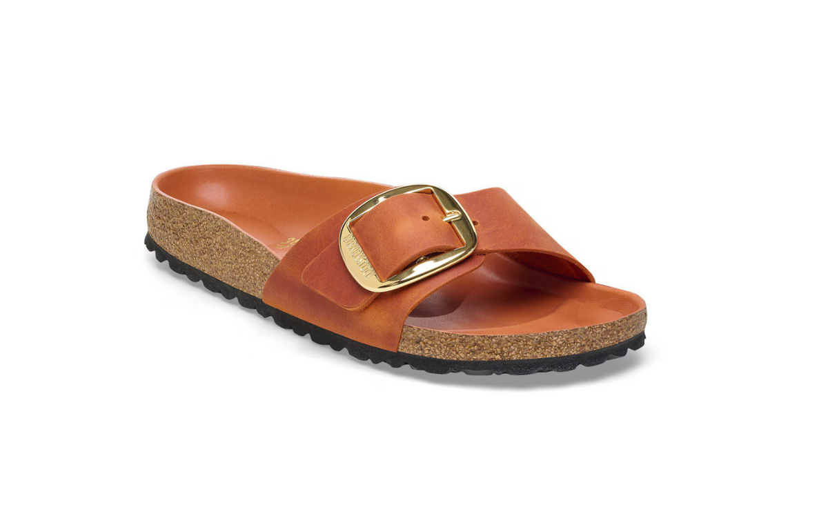 Birkenstock Madrid Big Buckle Oiled Leather Burnt - Orange, Regular