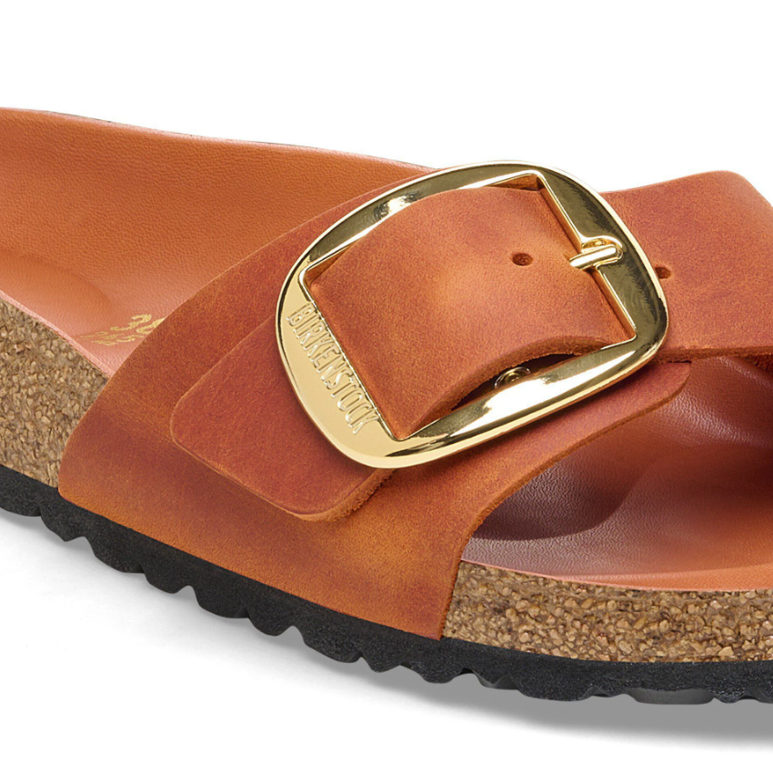 Birkenstock Madrid Big Buckle Oiled Leather Burnt - Orange, Regular