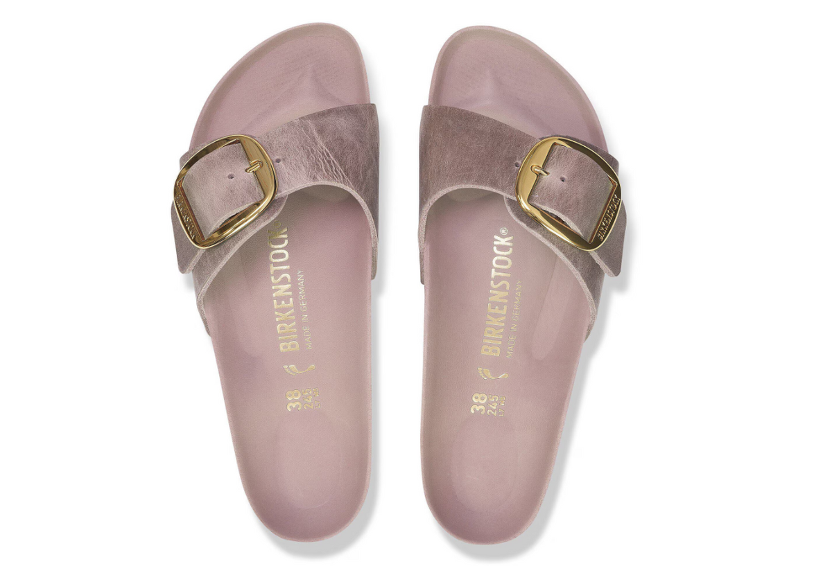 Birkenstock Madrid Big Buckle Oiled Leather - Lavender, Narrow