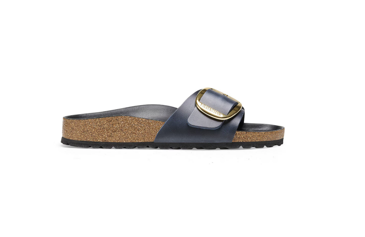 Birkenstock Madrid Big Buckle Oiled Leather - Blue, Narrow