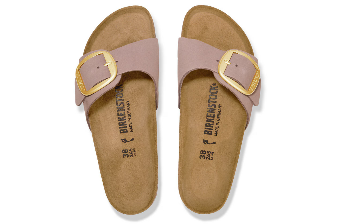 Birkenstock Madrid Big Buckle Faded Purple Nubuck Leather Narrow - Faded Purple, Narrow