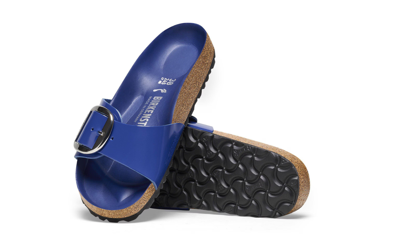 Birkenstock Madrid Big Buckle High-Shine Cobalt Narrow