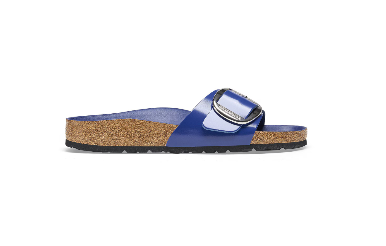 Birkenstock Madrid Big Buckle High-Shine Cobalt Narrow