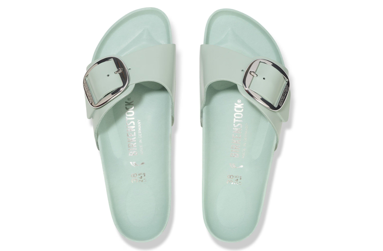 Birkenstock Madrid Big Buckle High-Shine Surf Green Narrow