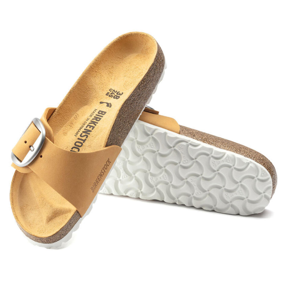 Birkenstock Madrid Big Buckle Nubuck Leather Apricot - Apricot, Narrow