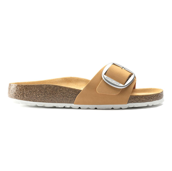 Birkenstock Madrid Big Buckle Nubuck Leather Apricot - Apricot, Narrow
