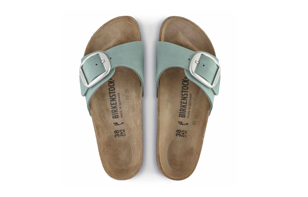 Birkenstock Madrid Big Buckle Nubuck Leather Beryl Regular