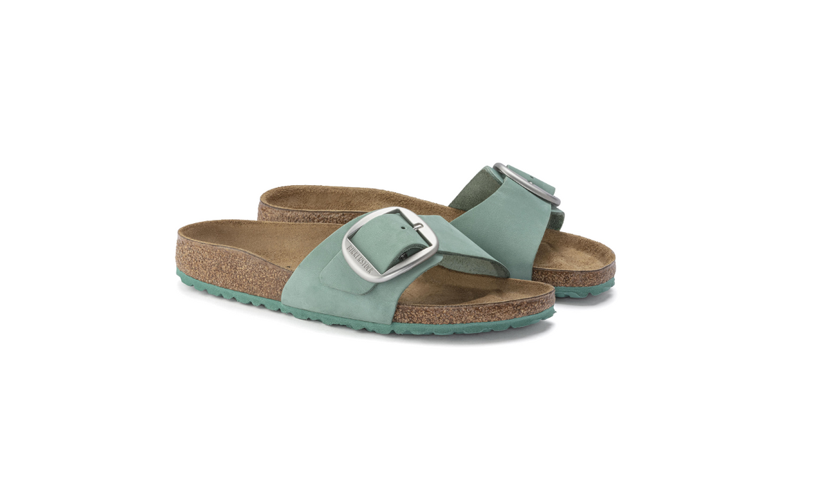Birkenstock Madrid Big Buckle Nubuck Leather Beryl Regular