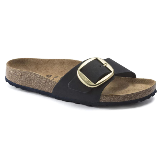 Birkenstock Madrid Big Buckle Nubuck Leather Midnight Narrow