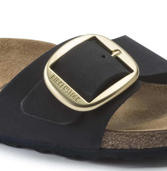 Birkenstock Madrid Big Buckle Nubuck Leather Midnight Narrow