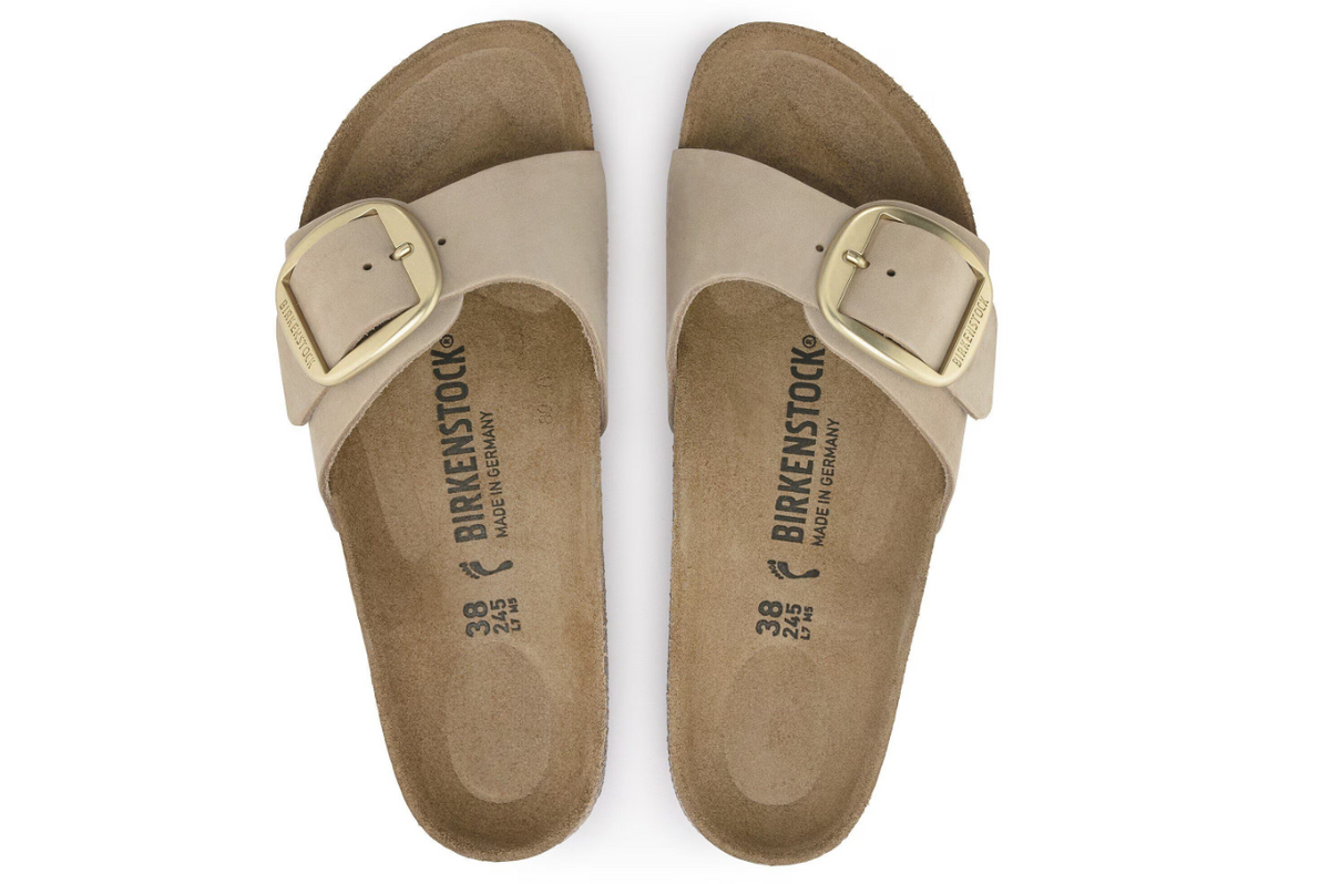 Birkenstock Madrid Big Buckle Nubuck - Sandcastle, Regular