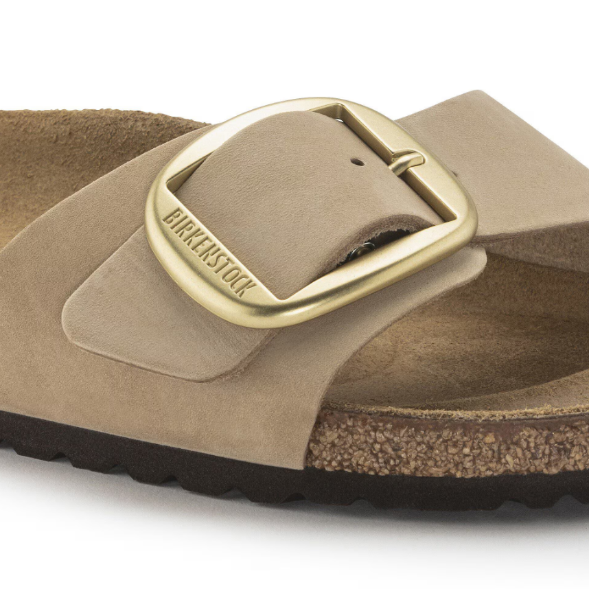 Birkenstock Madrid Big Buckle Nubuck - Sandcastle, Regular