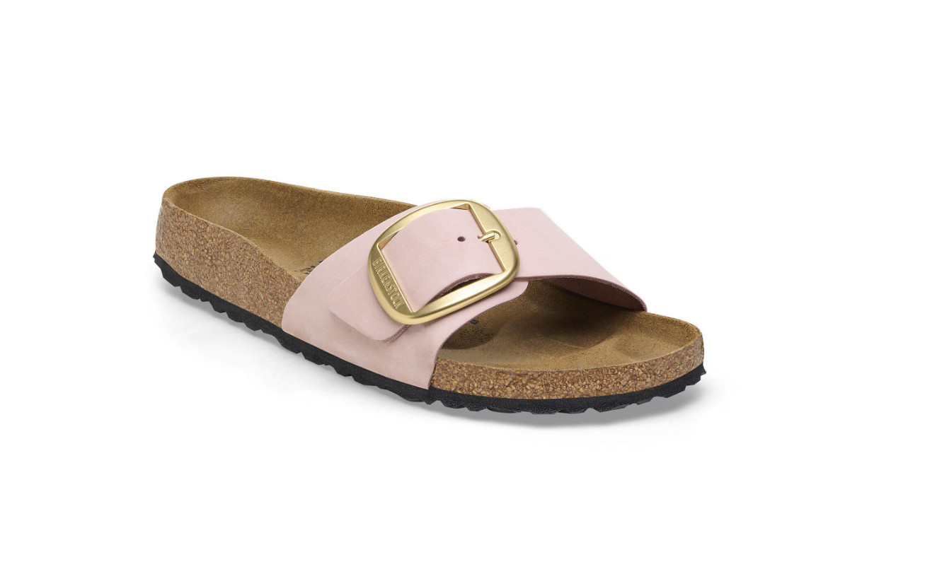 Birkenstock Madrid Big Buckle Nubuck Leather Soft Pink Regular