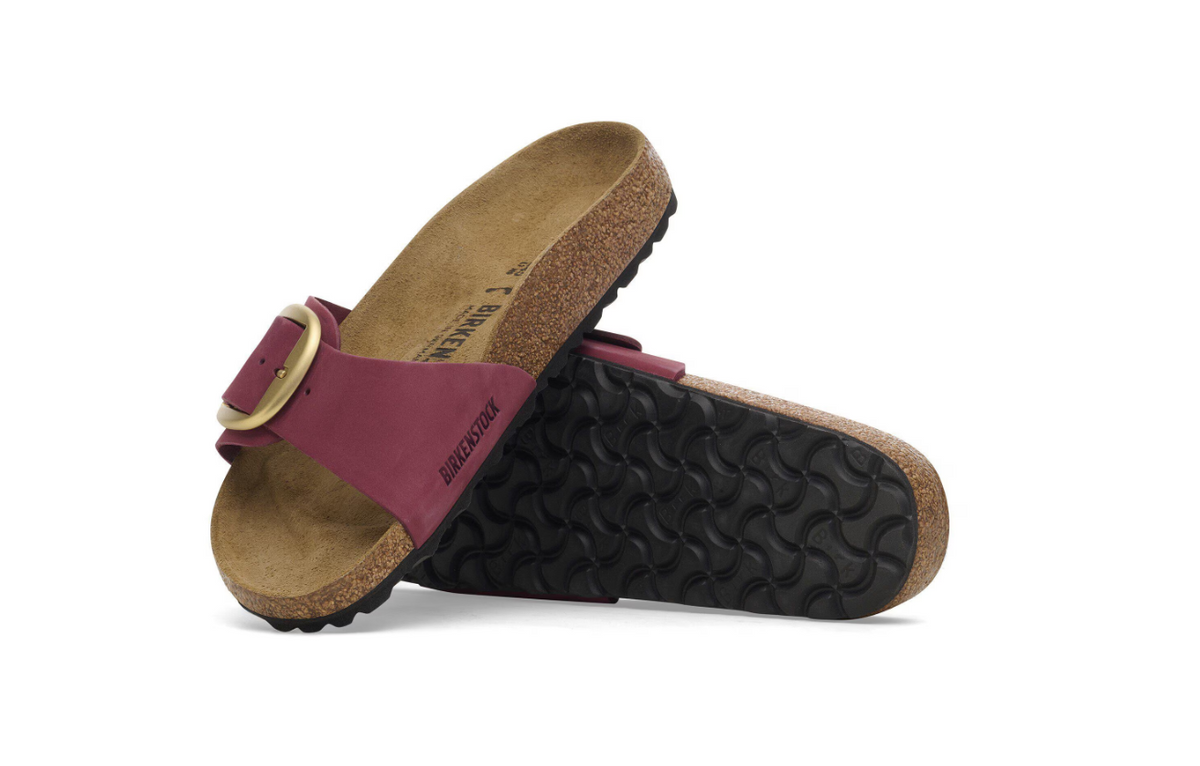 Birkenstock Madrid Big Buckle Nubuck Leather Berry Crush Regular - Berry, Regular