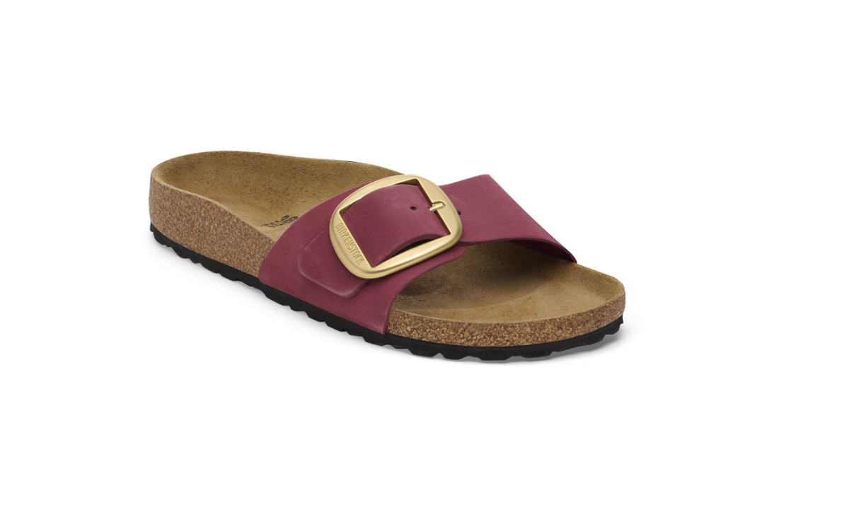 Birkenstock Madrid Big Buckle Nubuck Leather Berry Crush Regular - Berry, Regular