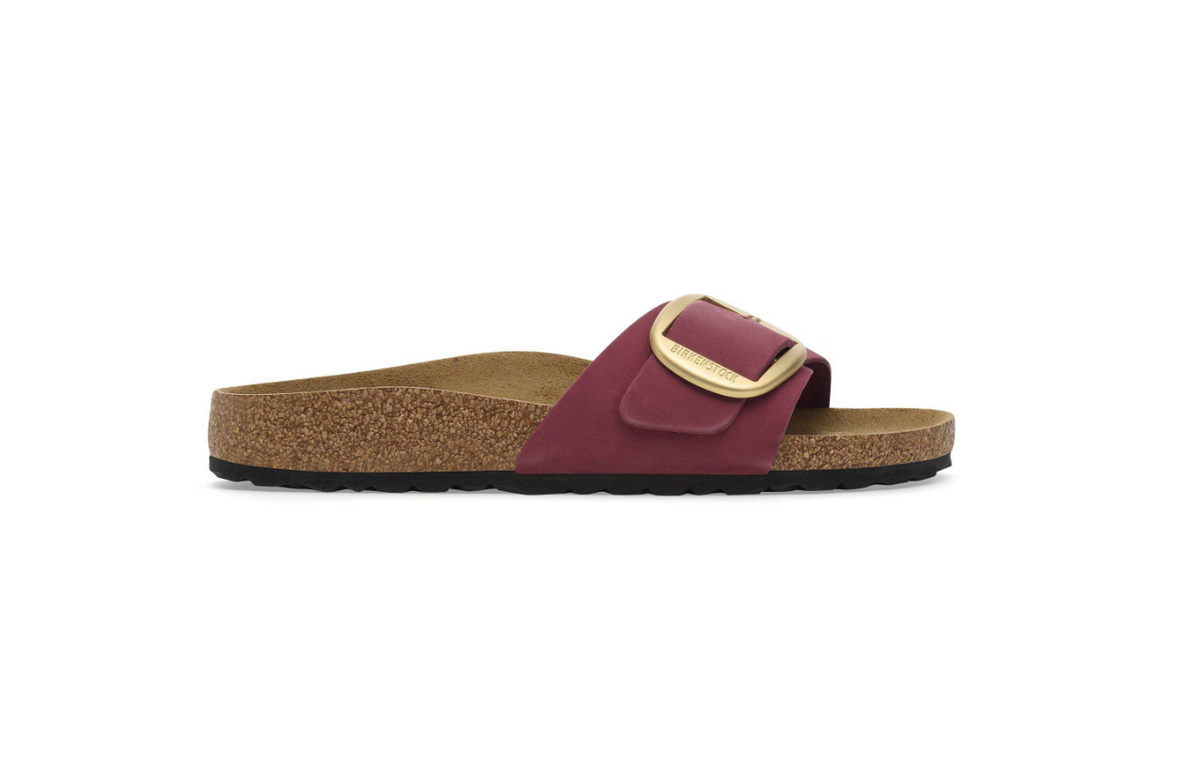 Birkenstock Madrid Big Buckle Nubuck Leather Berry Crush Regular - Berry, Regular