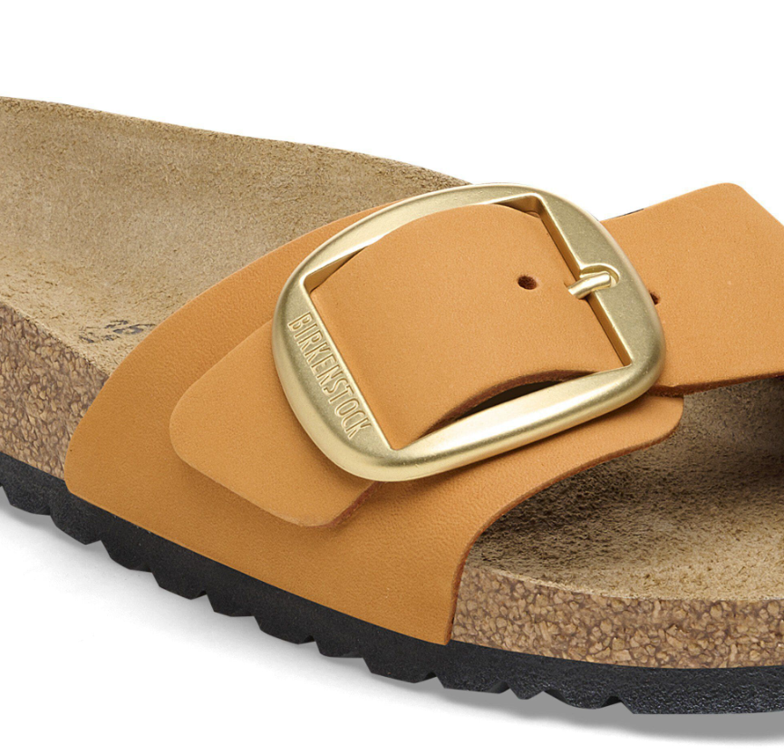 Birkenstock Madrid Big Buckle Nubuck Leather Burnt Orange Narrow - Orange, Narrow