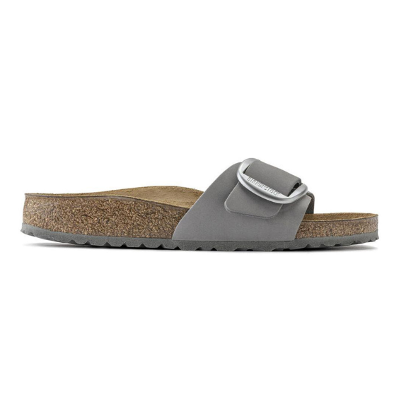 Birkenstock Madrid Big Buckle Nubuck Leather Dove Gray Narrow