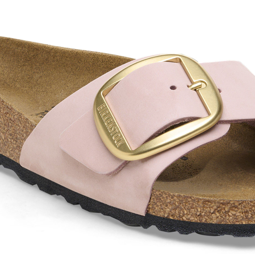Birkenstock Madrid Big Buckle Nubuck Leather Soft Pink Narrow - Soft Pink, Narrow