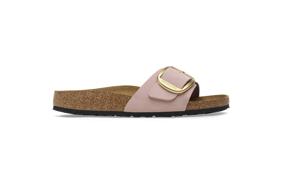 Birkenstock Madrid Big Buckle Nubuck Leather Soft Pink Narrow - Soft Pink, Narrow