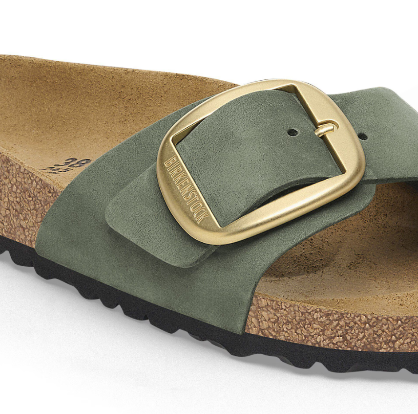 Birkenstock Madrid Big Buckle Nubuck Leather - Thyme, Narrow