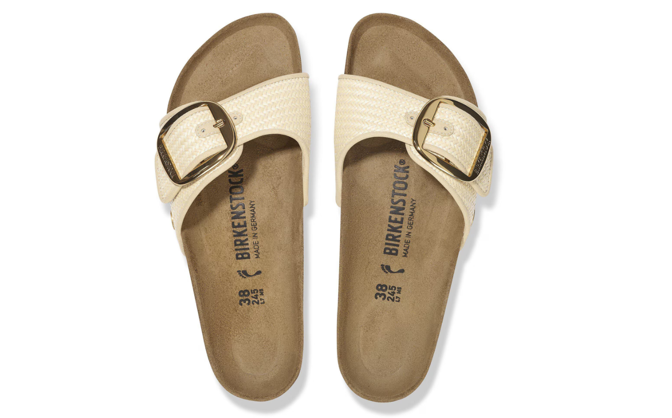 Birkenstock Madrid Big Buckle Raffia Naturale Narrow