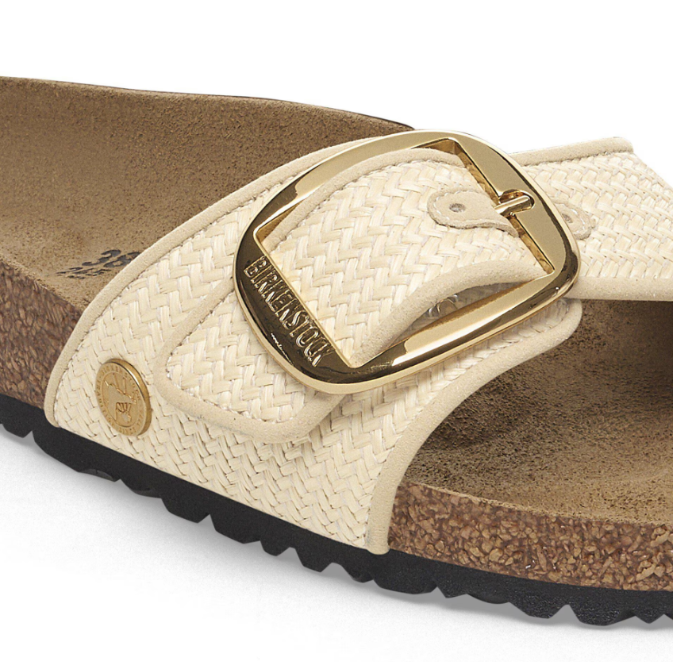 Birkenstock Madrid Big Buckle Raffia Naturale Narrow