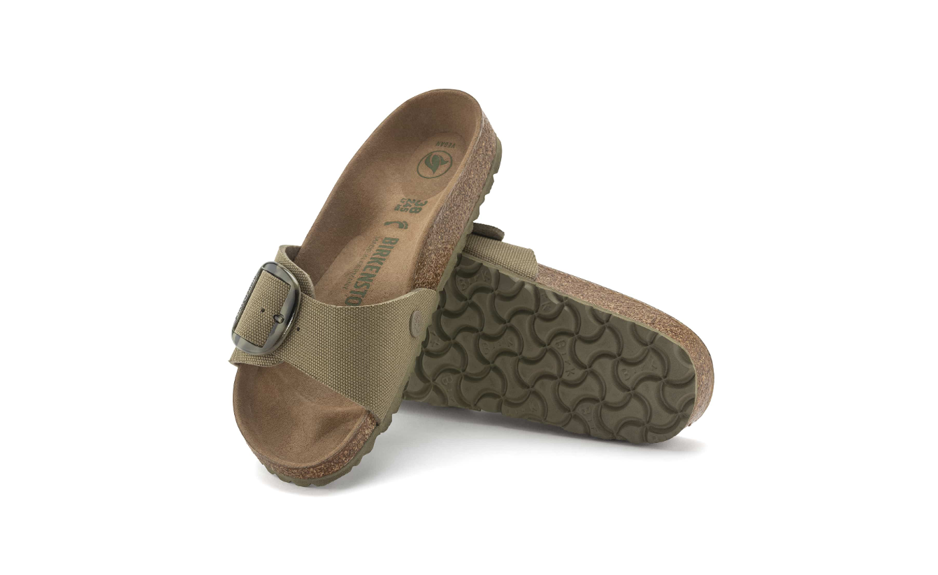 Birkenstock Madrid Big Buckle Rivet Logo Faded Khaki Narrow