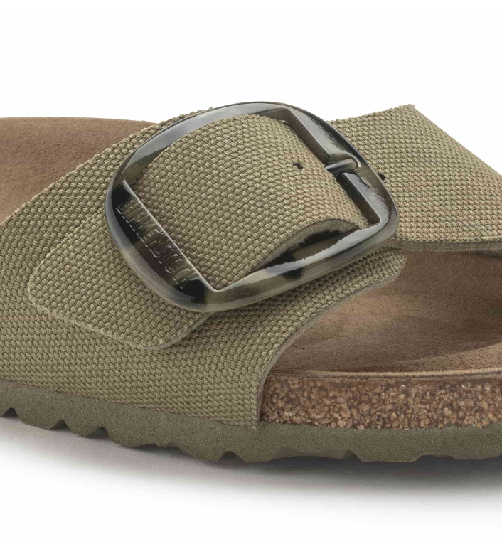 Birkenstock Madrid Big Buckle Rivet Logo Faded Khaki Narrow