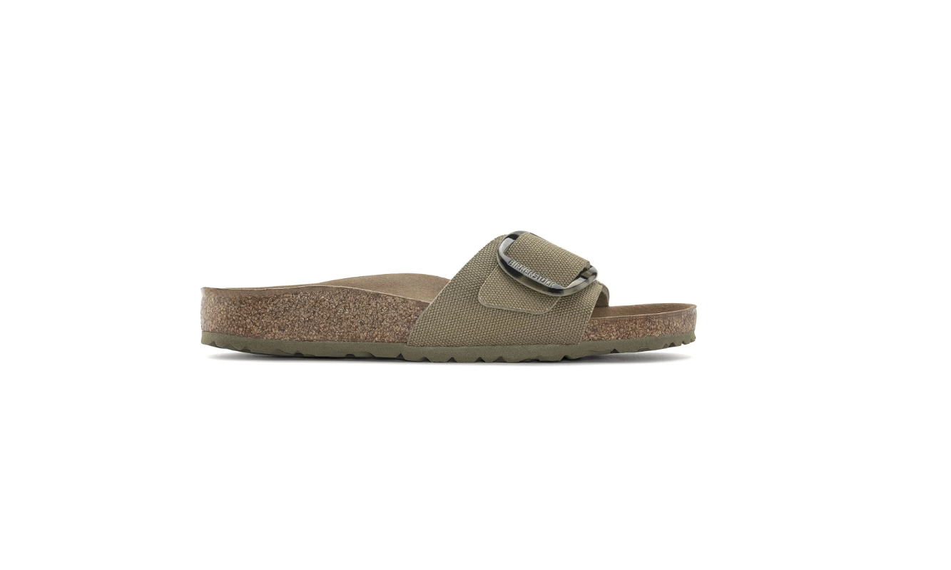 Birkenstock Madrid Big Buckle Rivet Logo Faded Khaki Narrow