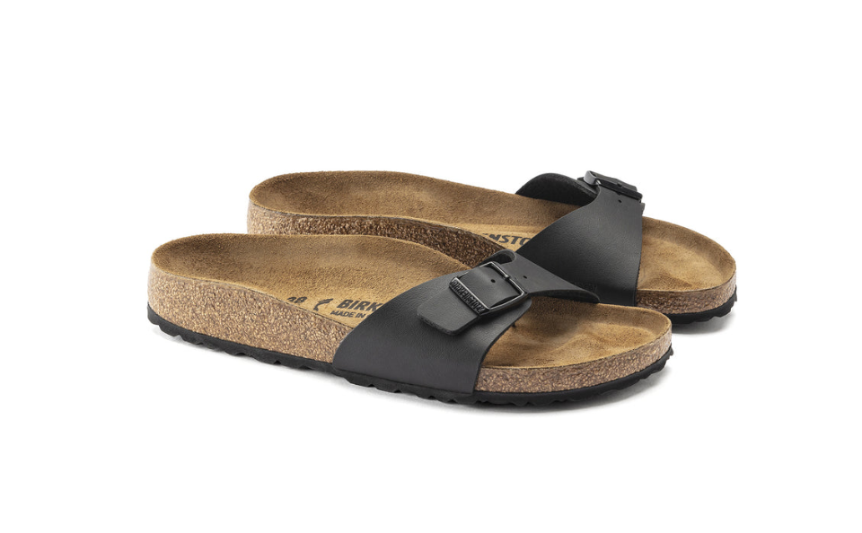 Birkenstock Madrid Birko-Flor Black Sandal - Black, Narrow