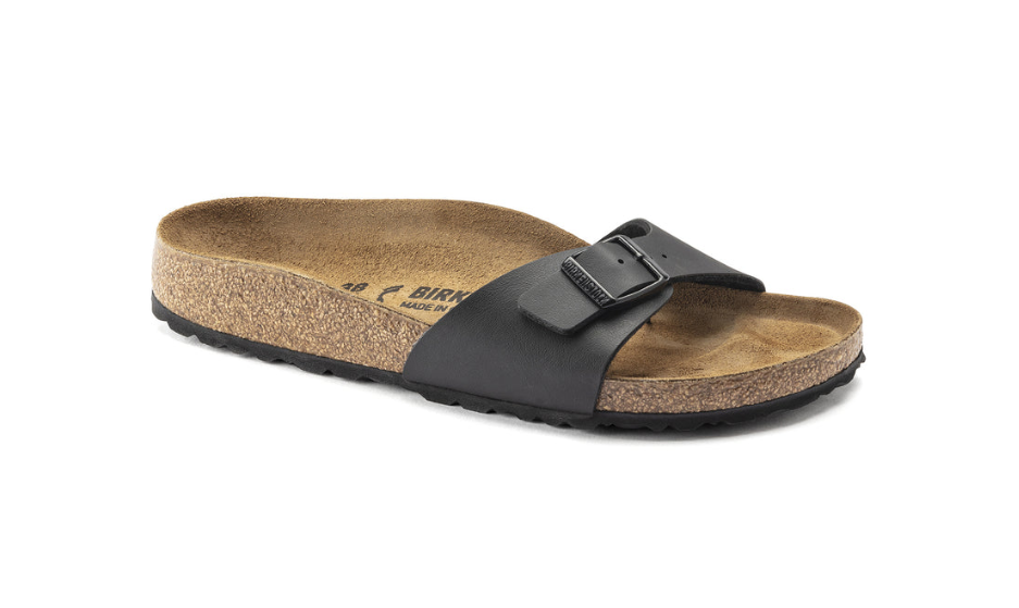 Birkenstock Madrid Birko-Flor Black Sandal - Black, Narrow