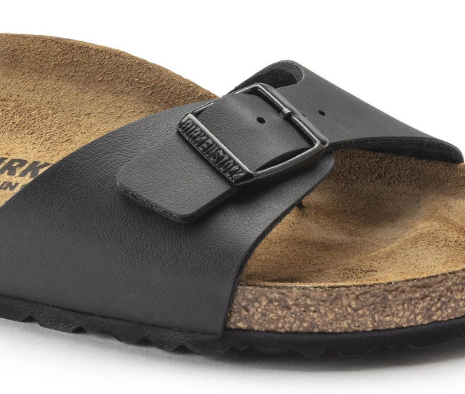 Birkenstock Madrid Birko-Flor Black Sandal - Black, Narrow