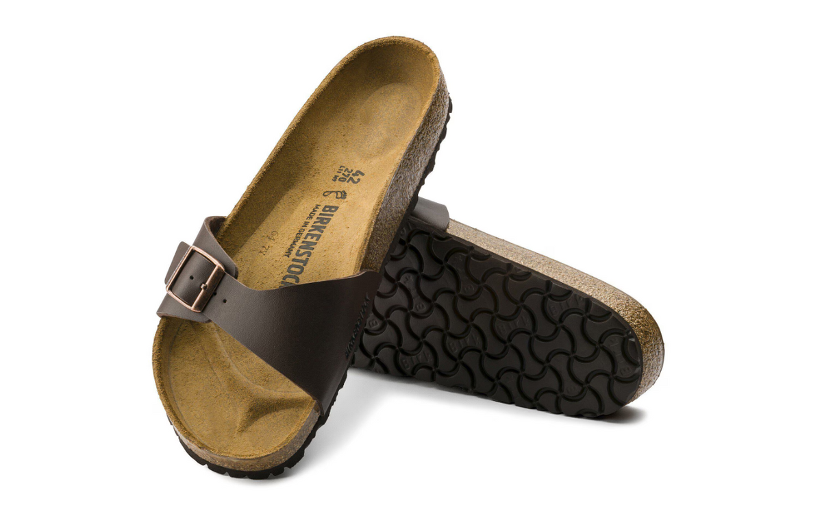Birkenstock Madrid Birko-Flor Dark - Brown, Narrow