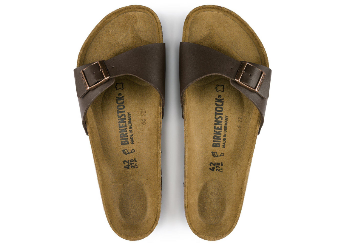 Birkenstock Madrid Birko-Flor Dark - Brown, Narrow