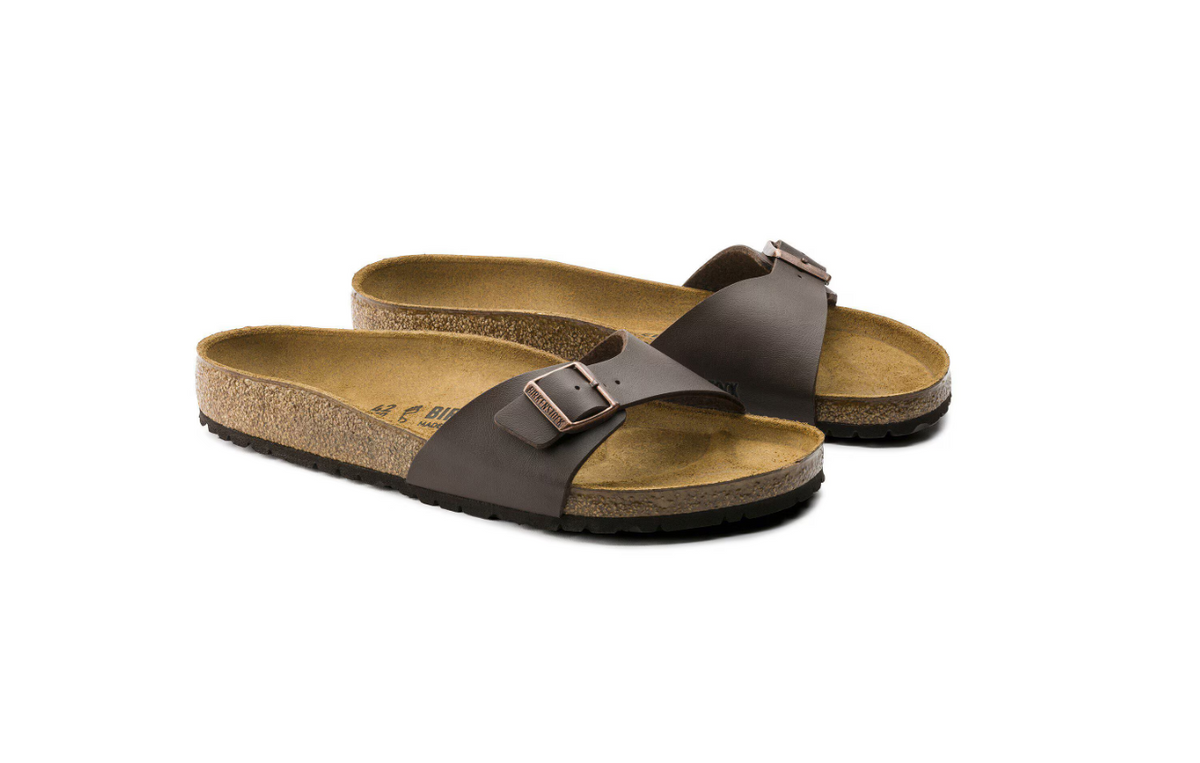 Birkenstock Madrid Birko-Flor Dark - Brown, Narrow