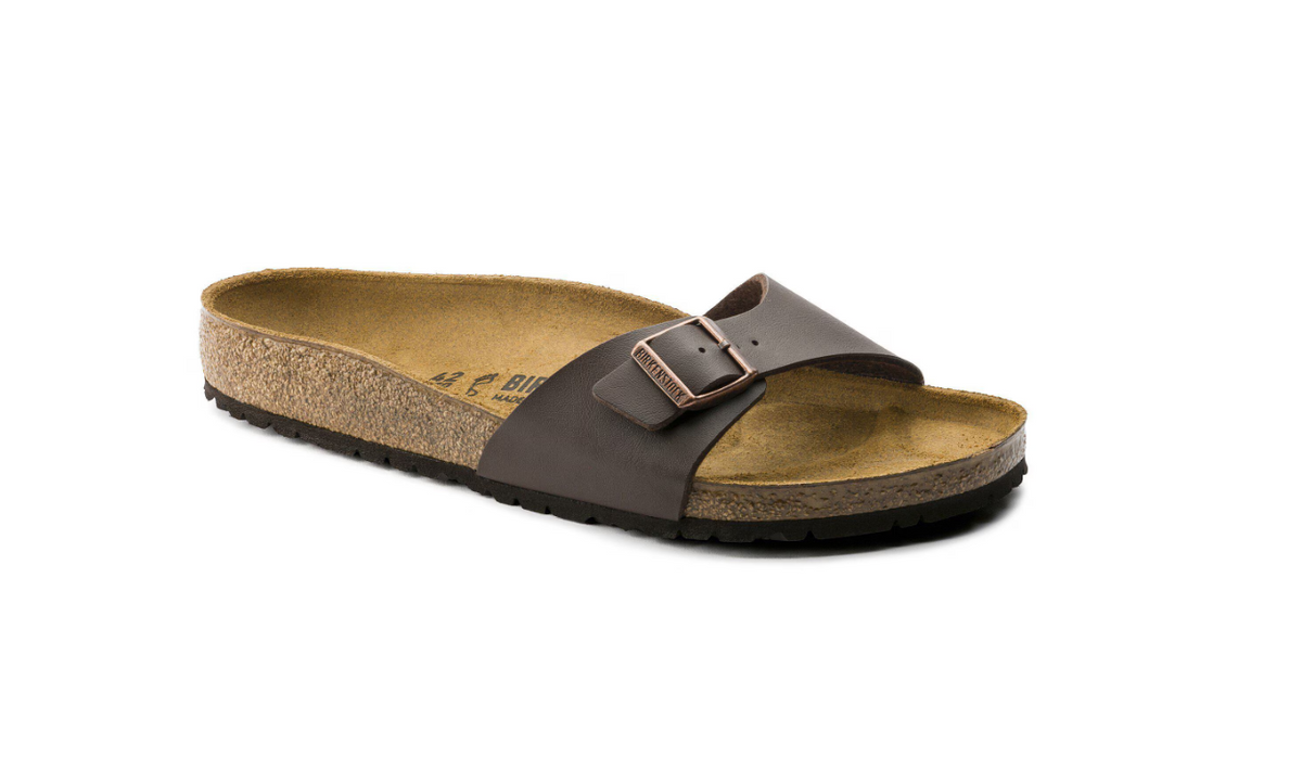 Birkenstock Madrid Birko-Flor Dark - Brown, Narrow