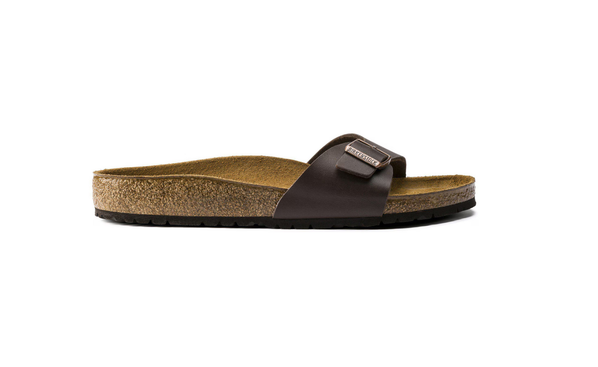 Birkenstock Madrid Birko-Flor Dark - Brown, Narrow