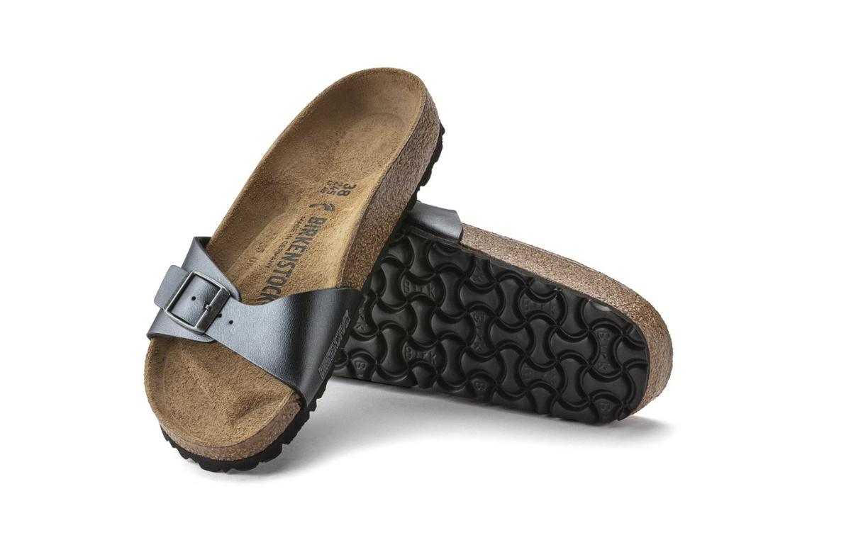 Birkenstock Madrid Birko-Flor Metallic Black Narrow