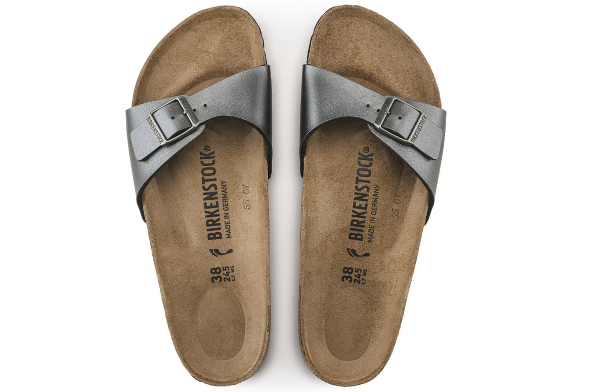 Birkenstock Madrid Birko-Flor Metallic Black Narrow