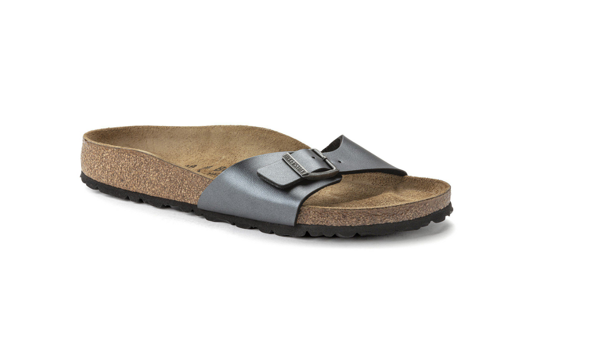Birkenstock Madrid Birko-Flor Metallic Black Narrow